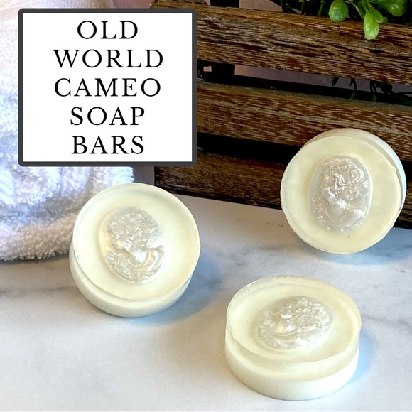 Effervescent Bubbles Other - 3 Bars Silver Cameo Soap Bar Set, Handmade, ( PRICE IS FIRM )